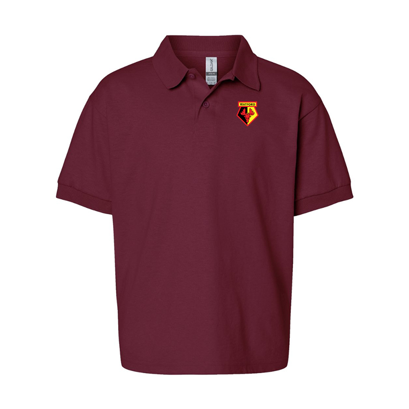 Youth Watford Soccer Gildan Dry Blend Jersey Polo